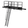 Apkalpošanas stends ar kāpnēm un margām tvaika katliem